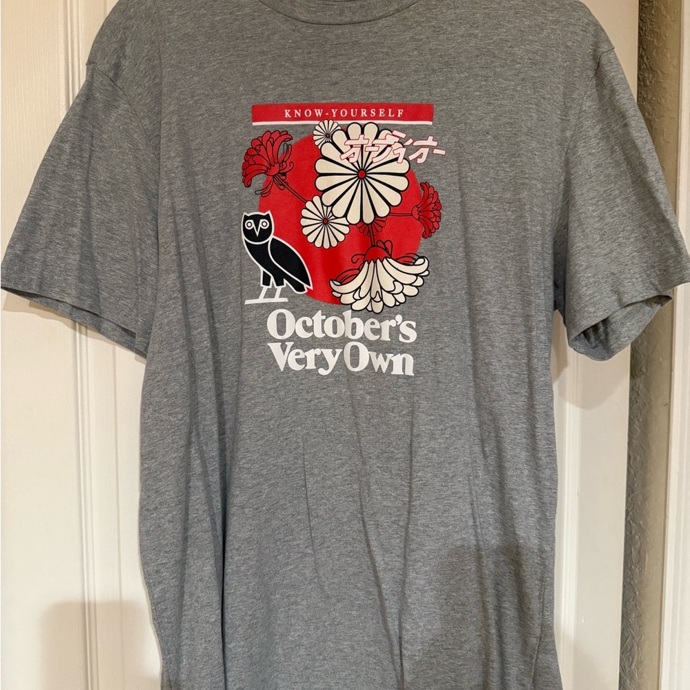 OVO “Know Yourself” Gray Graphic T-Shirt